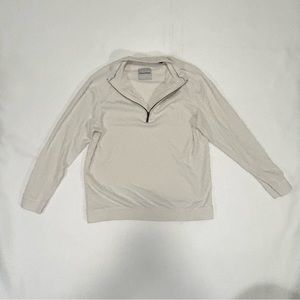 Tommy Bahama Lightweight Pullover 1/4 Quarter Zip Size S Cream Color